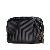 サンローラン ルル ボーリング チェーン ショルダーバッグ 457588 ブラック レザー レディース SAINT LAURENT 【中古】